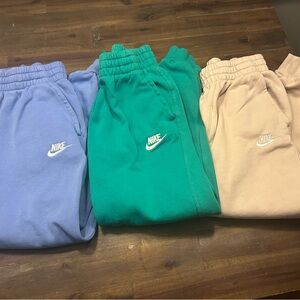 Nike Kids Joggers Lot - Light Blue, Green, and Beige
